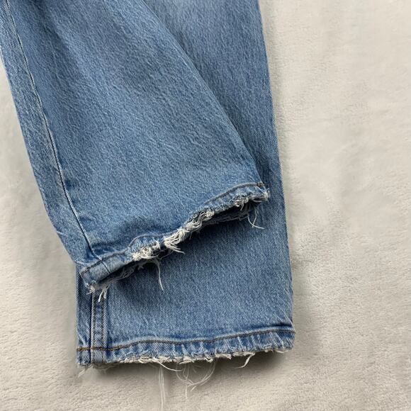 Abercrombie A+F Jeans 90s Straight Curve Love sz 25 Ultra High Rise Distressed 0 - Picture 9 of 11